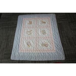 Toys, Teddy Bear, White, Baby Blanket, Crib Quilt, Coverlet, 47x40", Kids’ Room,